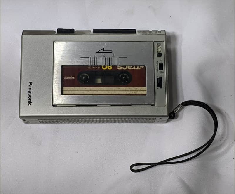 The Panasonic RQ-337 AC Bias Handheld Portable Cassette Recorder