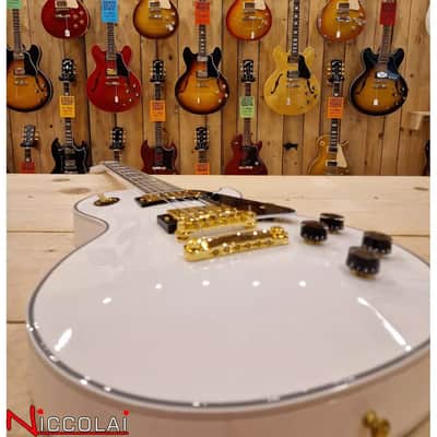 Immagine Gibson Les Paul Custom w/ Ebony Fingerboard Gloss Alpine White - 15