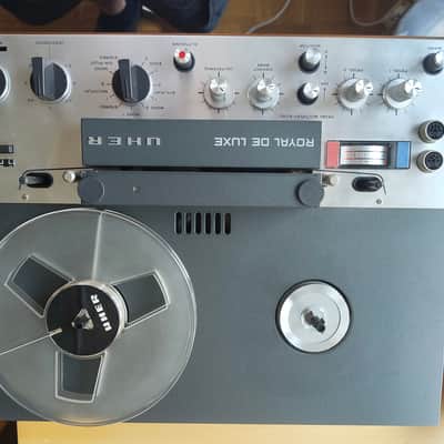 UHER Royal de Luxe reel-to-reel tape recorder + dust cover & wooden case Made in West Germany image 6