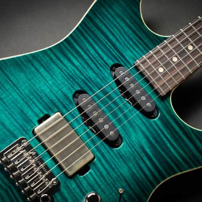 Tom Anderson Drop Top Transparent Teal Burst (06-26-24A) image 6