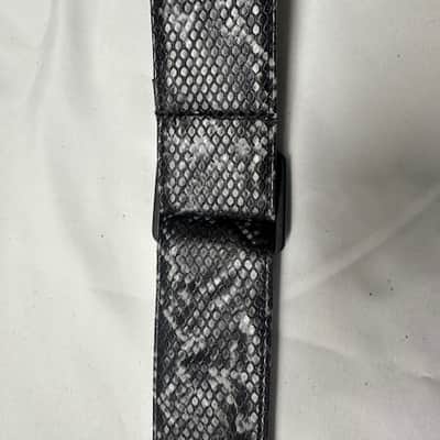 PERRI'S 2” Black Faux Snake Skin Leather Guitar Strap VGS-7555 image 4
