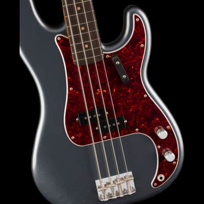 Fender Limited Edition Vintera II Road Worn '60s Precision Bass Charcoal Frost Metallic with Case image 4