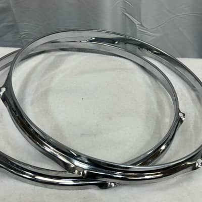 Ludwig 2 Steel 12"/6 lug Triple Flanged Hoops (10115T-HP-1165) 1977 - chrome image 1