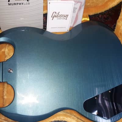 Gibson Custom Shop Murphy Lab '64 SG Standard Reissue with Maestro - Light Aged Pelham Blue !! image 4