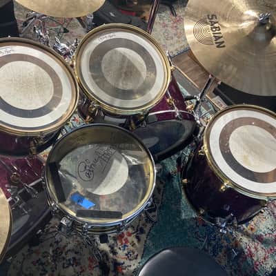 Carmine Appice’s Complete Mapex Orion Series Set, 6-Piece Plus Hardware and Cases! Excellent!! - Birdseye Transparent Violet image 9