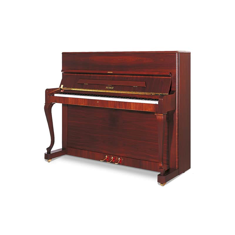 Petrof Demichippendale Mahagony High Polish Upright Pianos image 1