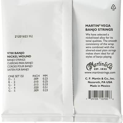 Martin V700 Vega® Banjo Strings Nickel image 2