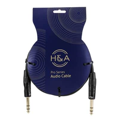 H&A Platinum Pro TRS 6' 1/4  Male to 1/4  TRS Male Interconnect Cable with Rean by Neutrik Gold Connectors image 3