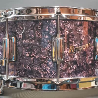 Rogers No.37PDP 6.5"X14" Dyna-Sonic Snare Drum S/N D3670 - Purple Diamond Pearl VIDEO !!! image 4