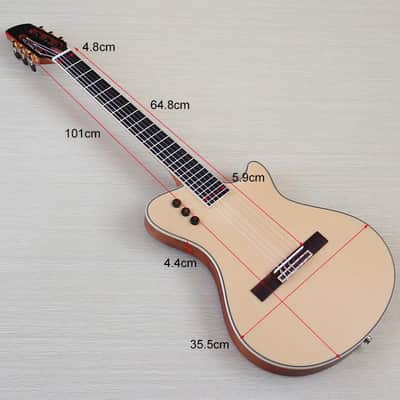 Natural Matte Finish Silent Classic Electric Guitar, Spruce Top Body, Mahogany Neck image 10