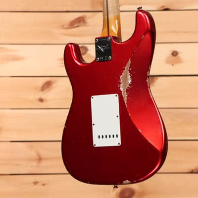 Fender Custom Shop Time Machine 1958 Stratocaster Relic - Faded/Aged Candy Apple Red-CZ582866 image 8