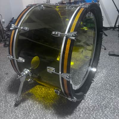 Ludwig Vistalite 24” Bass Drum Yellow 2000’s - Yellow image 1