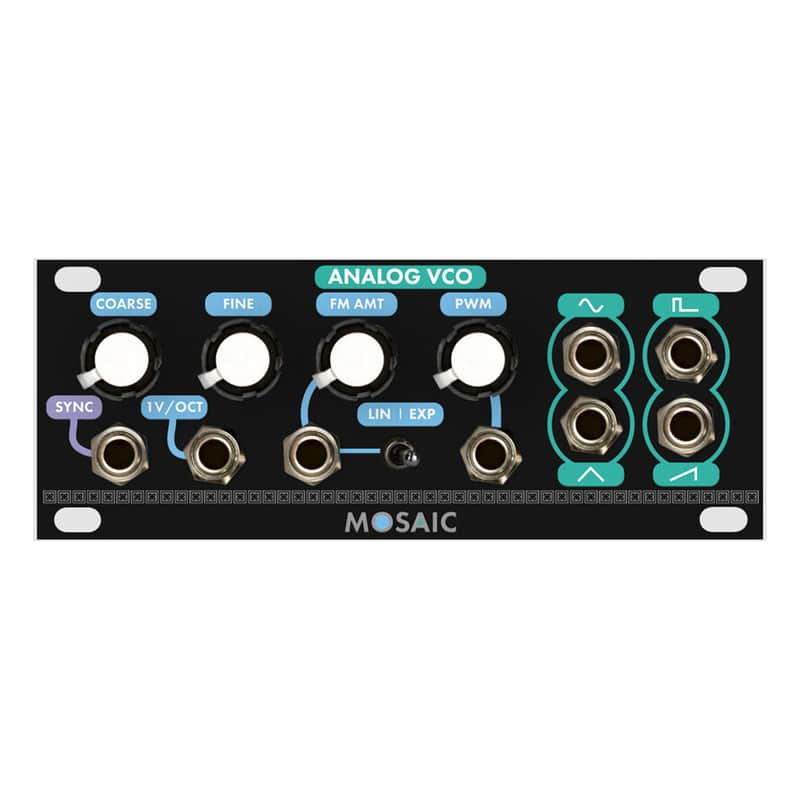 Mosaic Analog VCO 1U Eurorack Oscillator Module (Black) image 1