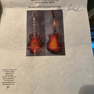Gretsch Country Club 6192 1954 Sunburst Quilt Maple image 3