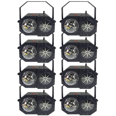 Blizzard Lighting Minisystem 4-In-1 RGB LED Party DJ Effect Laser FX Lights 8Pk image 1