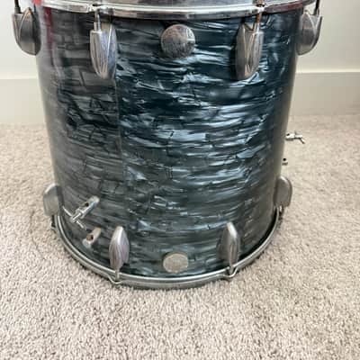1950s Gretsch Broadkaster Outfit in Midnight Blue Pearl 14x22 9x13 16x16 image 16