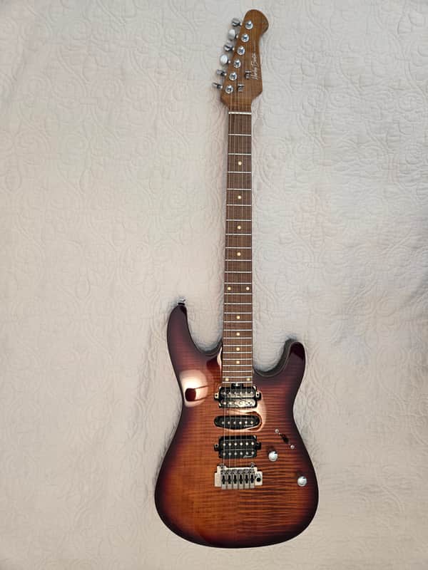 Harley Benton Fusion-III 2025 - Gotoh Tuners - Flamed Bengal Burst image 1