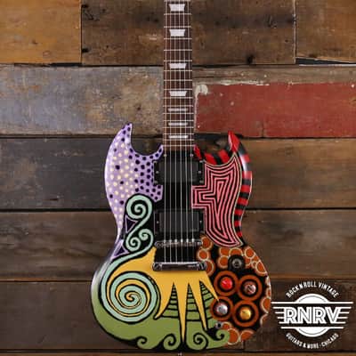 2007 Epiphone SG G400 w/ Hand Painted Art (Black) image 3