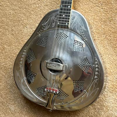 1937 National Style 3 Single Cone Mandolin w' Calton Flight Case Lilly of the Valley image 4