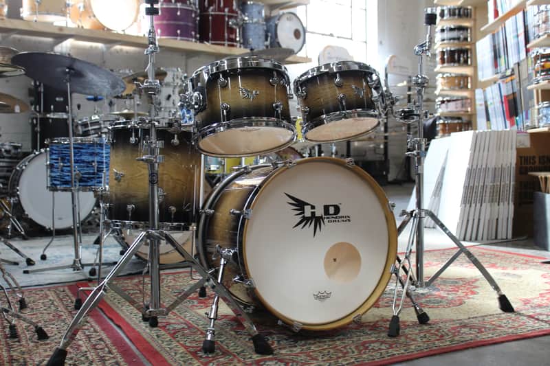 Hendrix Drums 4-Piece Birch Drum Kit- Tobacco Burst image 1
