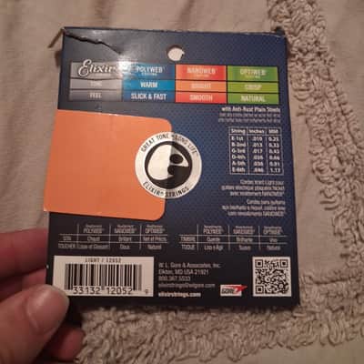 Elixir 12052 Nanoweb Nickel Plated Steel Electric Guitar Strings - Light (10-46) 2010s - Standard image 2