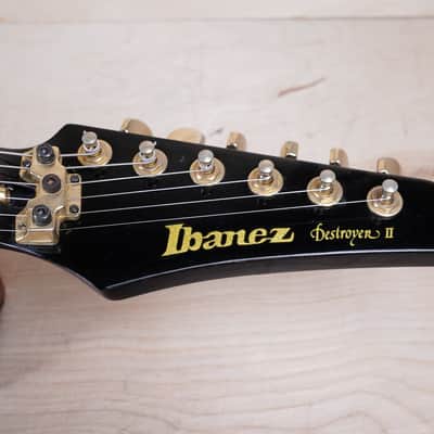 Ibanez Destroyer II DT330 MIJ 1985 Black Vintage Made in Japan Fujigen w/ Bag image 2