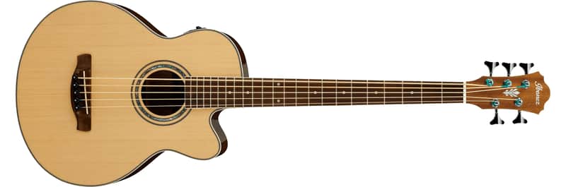 Ibanez AEB105ENT Acoustic-Electric Bass Natural High Gloss, Spruce Top image 1