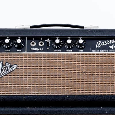 1964 Fender Bassman Black Panel Piggyback Vintage Tube Amp Pre-CBS AA864 Circuit image 3
