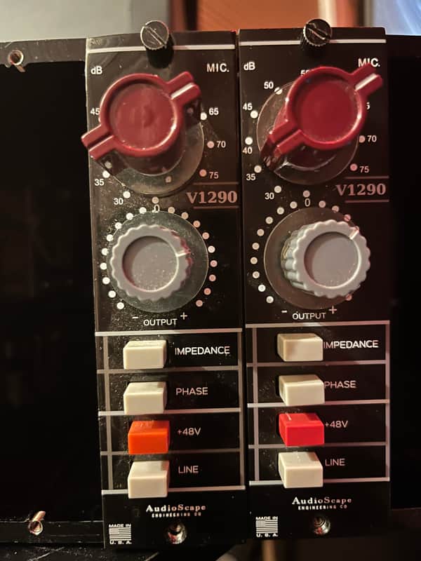 AudioScape Engineering Co. V1290 500 Series Microphone Preamp Module 2021 - Black image 1
