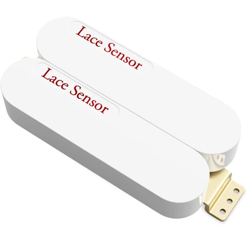 Lace Sensor Red/Red Dually Humbucker Pickup - White, 04503-01 image 1
