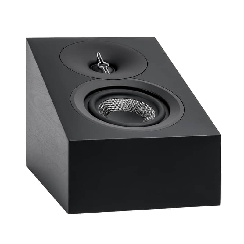 ELAC Debut 3.0 DA43-BK Atmos-Enabled On-Wall Speakers, Black Ash (Pair) - 1” Aluminum Dome Tweeter & 4” Aramid Fiber Woofer - 2-Way Bass Reflex - 48Hz to 38KHz Response image 1