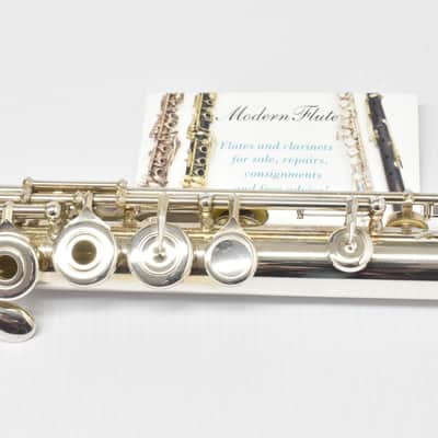 Handmade Pearl Dolce Semi-Pro Flute Offset G Split E B Foot Handcut PH-7 Sterling Headjoint image 11