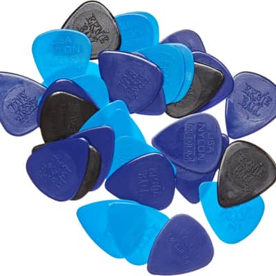 Ernie Ball Nylon Guitar Picks, Mixed Thin/Medium/Heavy, 50-pack (P09133) image 1