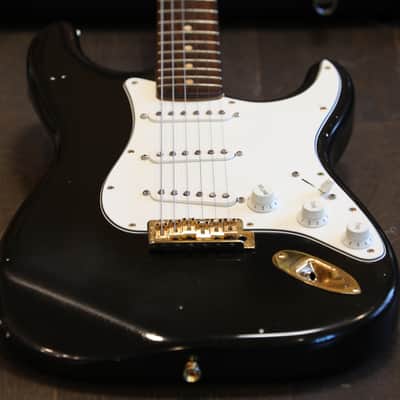 2015 Mario Martin S-Style Factory Relic Black SSS Electric Guitar + Hard Case image 3