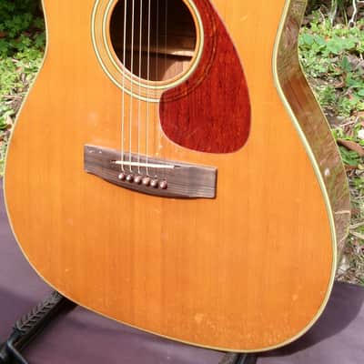 Yamaha FG450 Green Label Nippon Gakki Japan 1972 to 74 Natural New Jakaranda + Original Rocket case image 2
