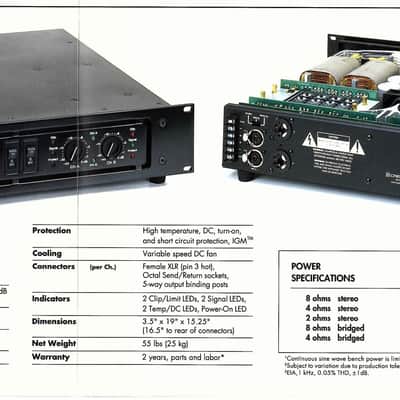 CREST AUDIO VINTAGE AMPLIFIER POWER AMPLIFIER MODEL FA-2401 DUAL MONO AMPLIFIER MADE IN USA image 5