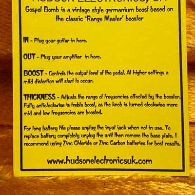 Hudson Electronics Germanium OC141 Gospel Bomb - Rangemaster image 11