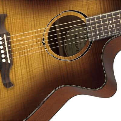 Fender FA-345CE Flame Maple Top Auditorium Acoustic-Electric Guitar - 3-Color Tea Burst image 5