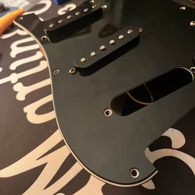 Fender Stratocaster SSS Pickguard W/Electronics & Two Alnico 5 Single Coils - Black image 6