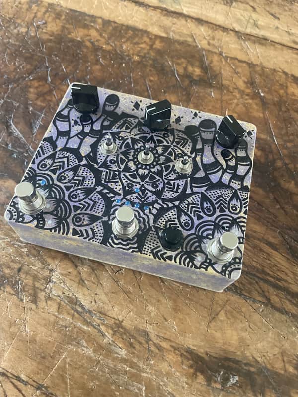 JAM Pedals Delay Llama XTREME Hand Painted Custom Shop ("INK POND") image 1