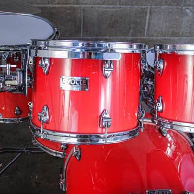 Ayotte 80s "Ray Era" Red Gloss One-Way Shade 5-Piece Drum Kit (22/16/14/13/12) image 11