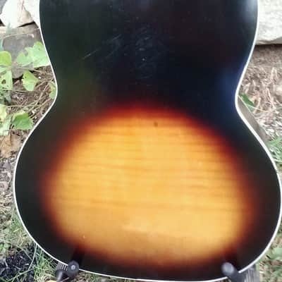 Kay 5160 1966 Sunburst acoustic guitar and case image 5