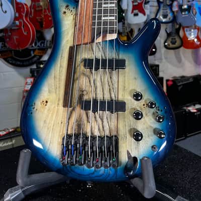 Ibanez Bass Workshop SRAS7 Ashula 7-string Bass Guitar - Cosmic Blue Starburst Shipping Authorized Dealer! 474 GET PLEK’D! image 1