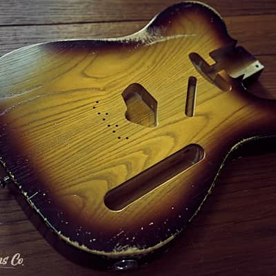 Telecaster Body 3-Tone Sunburst Relic - 60's Style Aged Nitro image 8