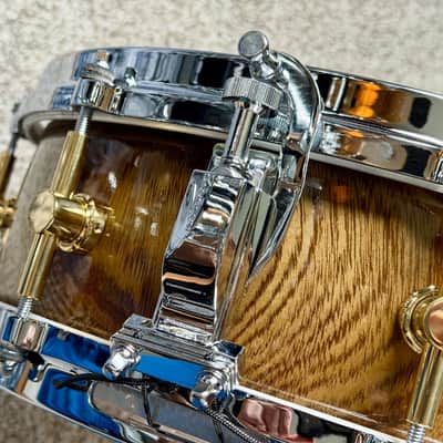 2026 Like-New: Canopus hollowed out Zelkova 14x5 snare, with new Japan-only semi-hard Canopus case, extras image 2