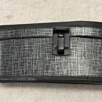 Vintage 1960’s Silver Black Faux Tweed Offset Guitar Case Harmony Silvertone Kay Supro Airline image 3