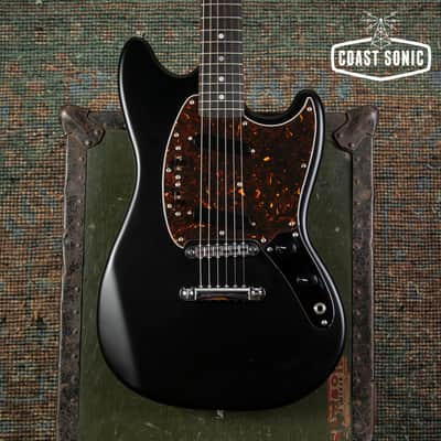 2010 Fender FSR '69 Mustang MG-MH-STP Matching Headstock Stoptail Matte Black Made in Japan MIJ image 5