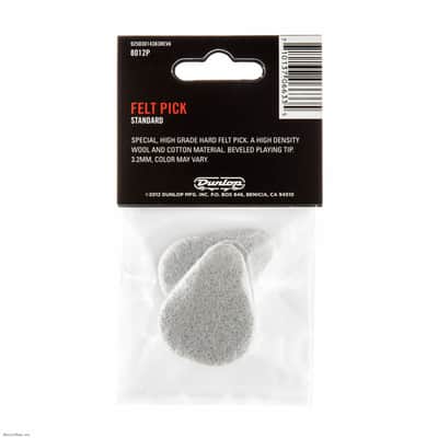 DUNLOP 8012P Felt Standard (3) Pick Pack image 2