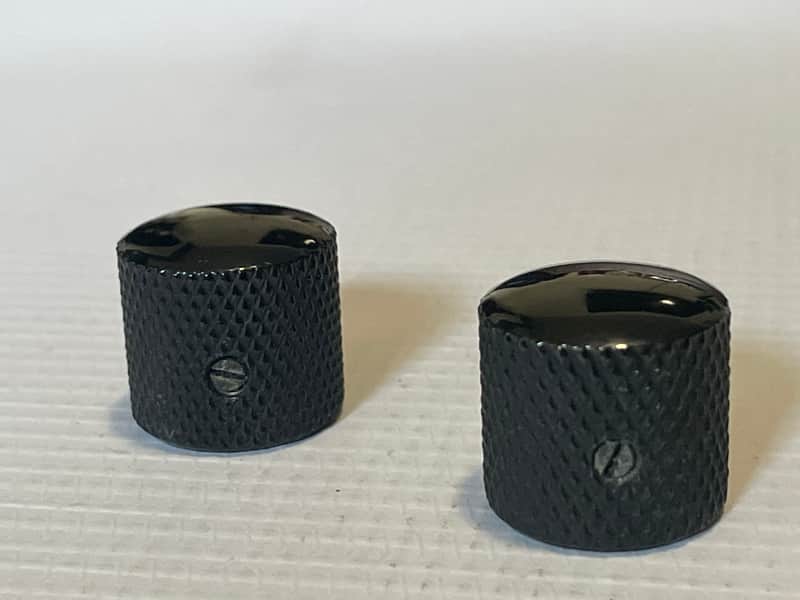 2000's Japan Jackson DXMGT Dinky Guitar Black Dome Metal Volume Set Screw Knob Set image 1