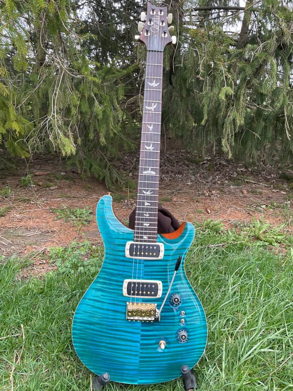 PRS Custom 24-08 10-Top 2024 - Flamed Maple - Carroll Blue - Excellent- OHSC image 1